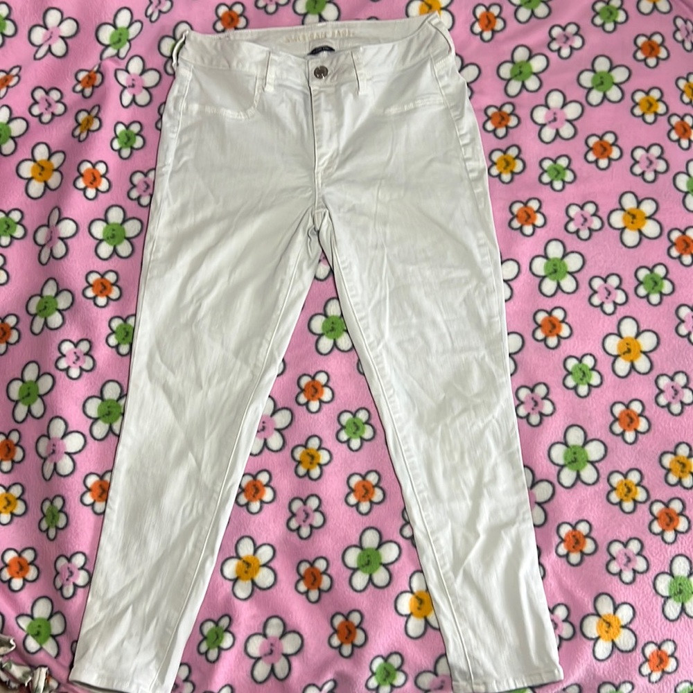 White jeans,short cut,size 12,worn once